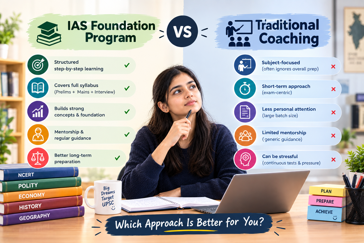 IAS Foundation Program vs Traditional Coaching: Which Approach Is Better for Students?